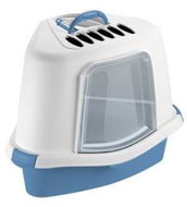 Stefanplast Sprint Corner Plus covered corner toilet with filter sky blue - white 40 × 56 × 40 cm - Cat Litter Box