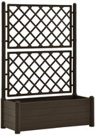 STEFANPLAST Truhlík, vyvýšený záhon Italia 100 moka, s mřížkou - Raised Garden Bed