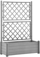 STEFANPLAST Chest, raised bed Italia 100 grey, with grid - Raised Garden Bed