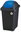 Recycling bin - recessed, 30l, rectangular, B/W, lid PH