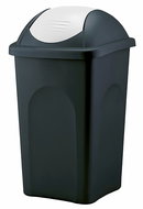 Stefanplast Recycling bin - recessed, 30l, rectangular, black/white/black, lid PH - Rubbish Bin