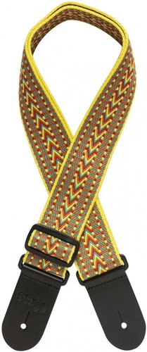 Stagg SWO COT RAF YEL yellow - Guitar Strap - Main image
