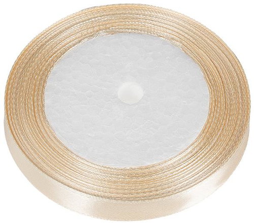 BELLATEX Satin ribbon 12 mm/22,5 m, 008 cream - Ribbon - Main image