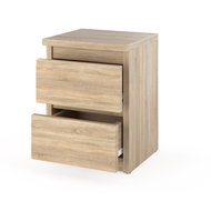 Stiv Bedside Table Sonoma Oak 30cm, 2 Drawers - Night Stand