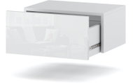 Stiv Noční stolek Závěsný bílý lesk 45 cm - Night Stand