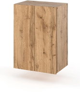 Stiv Bathroom Cabinet, Shelving Unit, Column, Wall-Mounted, Wotan Oak, 40cm - Bathroom Cabinet