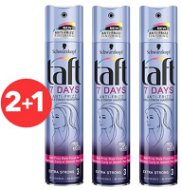 SCHWARZKOPF TAFT 7 Days Anti - Frizz Daily Finish Hairspray 3× 250 ml - Lak na vlasy
