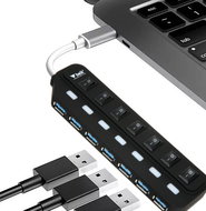 Beik HYD-9008H seven-port USB 3.0 hub with switchable ports - USB Hub