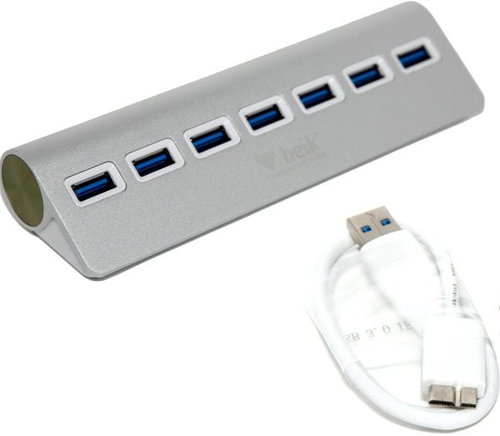 Beik HYD-9030H sedmiportový USB 3.0 hub hliníkový + adaptér - USB Hub - Hlavní obrázek