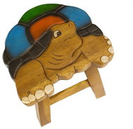 Wooden Children's Chair - COLOURED TURTLE - Stool