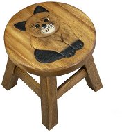 Dřevěná dětská stolička - KOČKA BACULKA - Stolička