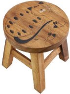Dřevěná dětská stolička - KOČKA S MYŠÍ - Stolička