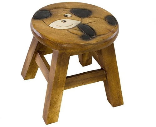 Wooden Children's Chair - SPARKLING DOG - Stool - Main image