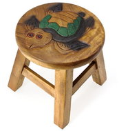 Wooden Children's Stool - FLOATING TURTLE - Stool