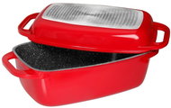Stoneline Baking Pan with Marble Surface with Lid 43cm Red - Roasting Pan