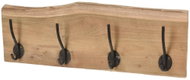STORAGESOLUTIONS Věšák, nástěnný, 4 háčky, hnědý, 50 × 7 × 15 cm - Coat Hanger