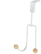 STORAGESOLUTIONS Věšák, na dveře, 2 háčky, bez vrtání, bílý, 9,5 × 10,5 × 19 cm - Coat Hanger