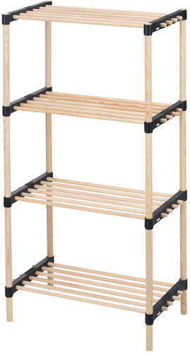 Storagesolutions Wooden shoe rack 49 × 28 × 92,5 cm, pine - Shoe Rack - Main image