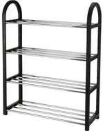 Storagesolutions Shoe rack, 4 levels, black - Shoe Rack