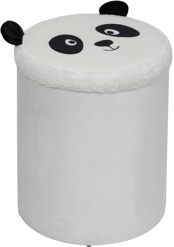 Atmosphera for kids Folding stool with storage SMILE, diameter 30 cm, white - Box - Main image