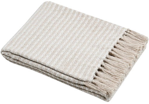 STOF Cotton blanket with fringe, Balma with fringe, 125 × 150 cm - Blanket - Main image