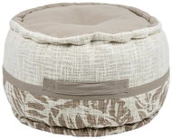 STOF Cotton stool HEMERA, diameter 40 cm, beige - Ottoman