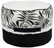 STOF Cotton stool ZIANA, diameter 40 cm, white - Ottoman