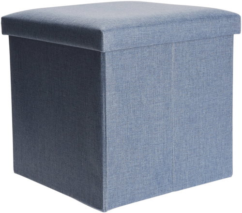 Storagesolutions Stool with storage, 38 × 38 × 38 cm, blue - Ottoman - Main image