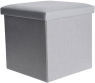Storagesolutions Stool with storage, 38 × 38 × 38 cm, light grey - Ottoman