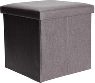 Storagesolutions Stool with storage, 38 × 38 × 38 cm, grey - Ottoman