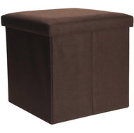 Storagesolutions Stool with storage, 38 × 38 × 38 cm, brown - Ottoman