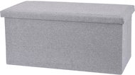 Storagesolutions Bench with storage, 76 × 40 × 38 cm, grey - Bench