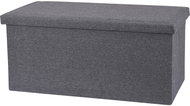 Storagesolutions Bench with storage, 76 × 40 × 38 cm, dark grey - Bench