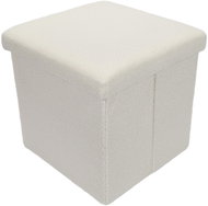 Storagesolutions Taburette with storage BINI, 38 × 38 × 38 cm, beige - Ottoman