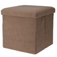 Storagesolutions Taburette with storage BINI, 38 × 38 × 38 cm, brown - Ottoman