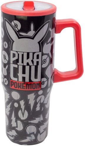STOR Pokémon thermal mug with straw and handle 920ml - Children's Thermos - Main image