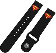 Strapido vzorovaný pro Quick release 22 mm, Superman - Logo černý - Watch Strap