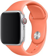 Strapido jednofarebný na Apple Watch 42/44/45 mm, Oranžový, veľkosť L - Remienok na hodinky