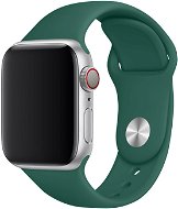 Strapido jednofarebný na Apple Watch 42/44/45 mm, Tmavo zelený, veľkosť L - Remienok na hodinky