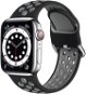 Strapido dvojfarebný perforovaný s prackou na Apple Watch 38/40/41 mm, Čierno-sivý - Remienok na hodinky