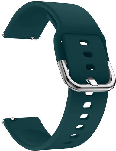 Strapido jednobarevný s přezkou pro Quick release 20 mm, Tmavě zelený - Watch Strap - Main image