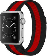 Strapido milánský tah pro Apple Watch 42/44/45 mm, Černo červený - Watch Strap