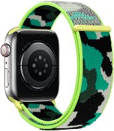 Strapido nylonový CAMO pro Apple Watch 38/40/41 mm Světle zelená kamufláž - Watch Strap