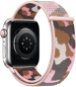 Strapido nylonový CAMO pre Apple Watch 42/44/45 mm Ružový kamufláž - Remienok na hodinky
