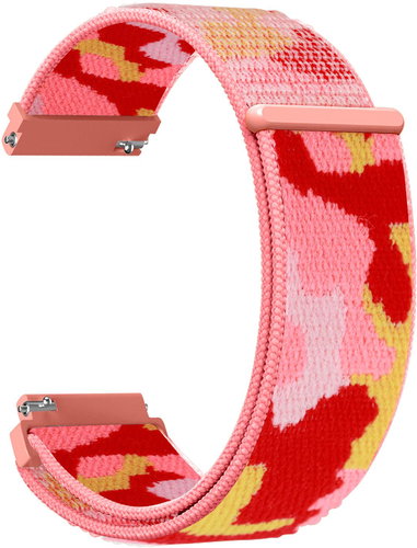 Strapido nylonový CAMO pro Quick release 20 mm Červená kamufláž - Watch Strap - Main image