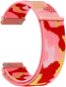Strapido nylonový CAMO pre Quick release 22 mm Červený kamufláž - Remienok na hodinky