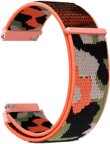 Strapido nylonový CAMO pro Quick release 22 mm Oranžová kamufláž - Watch Strap - Main image