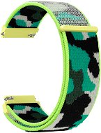 Strapido nylonový CAMO pre Quick release 22 mm Svetlo zelený kamufláž - Remienok na hodinky