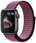 Strapido nylónový na Apple Watch 42/44/45 mm Ružovo-čierny - Remienok na hodinky