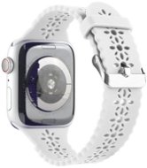 Strapido perforovaný s prackou na Apple Watch 38 / 40 / 41 mm Biely - Remienok na hodinky